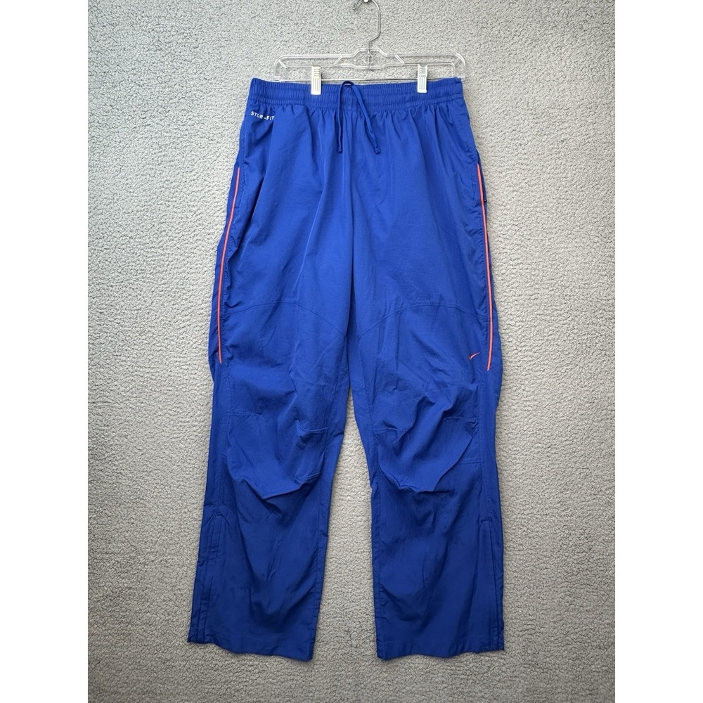 Nike Storm-FIT Track Pants Mens Large Blue Orange Trim Windbreaker Rain 380185